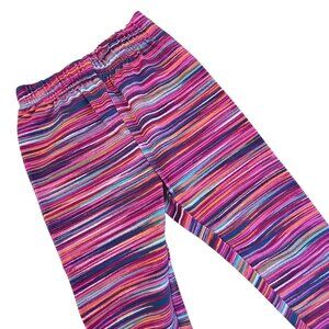 Lands End Leggings Girls XXS 2-3 Stretch Pants Space Dye Stripe